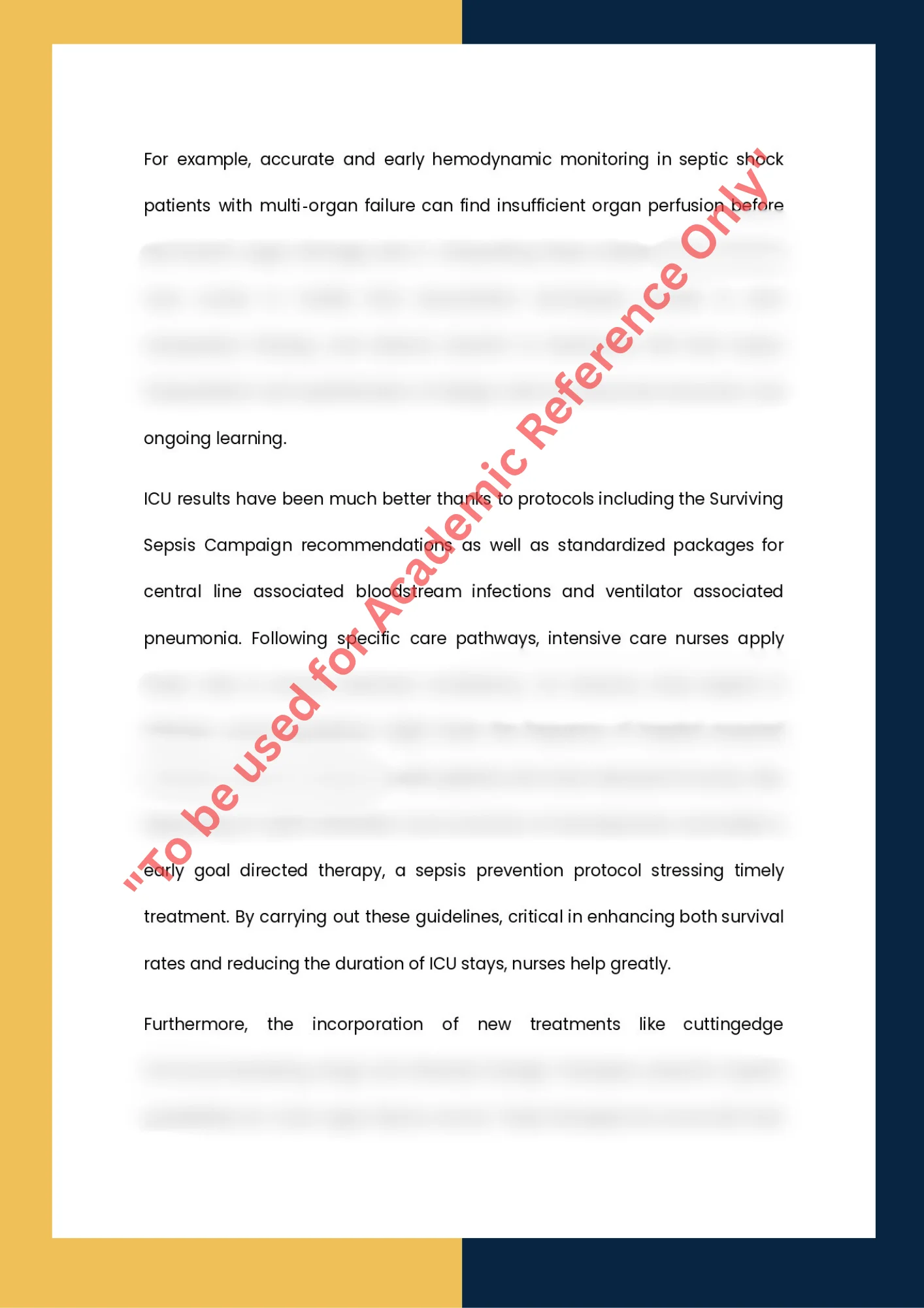 Assignment Sample Of Subject CCN 502 – Clinical Intensive Care Nursing 3